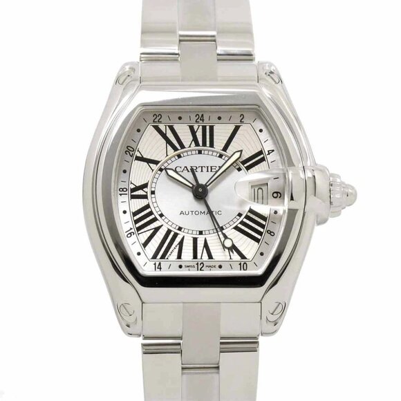 Cartier Roadster GMT W62032X6 Date Automatic Silver Dial Mens Watch 90277821 - Picture 1 of 7